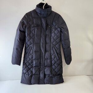 Calvin Klein Womens Down Quilted Puffer Coat Jacket Size XS Black